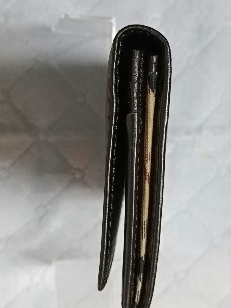 Burberry バーバリー　黒 レザー 長財布　メンズ　極美品です！
