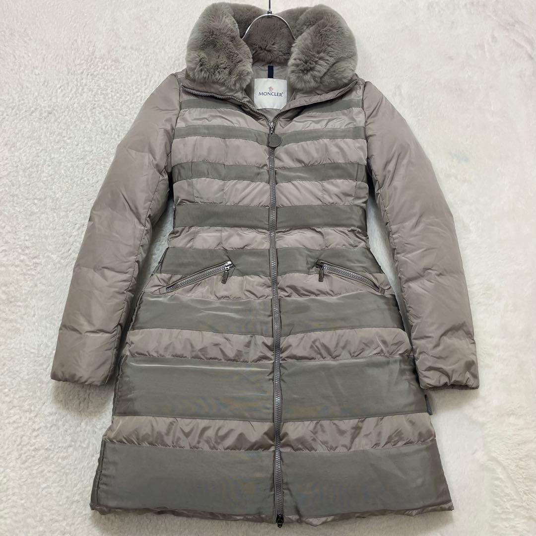 モンクレール✨シャルミーユ ラビットファー 2way Aライン ダウンコート