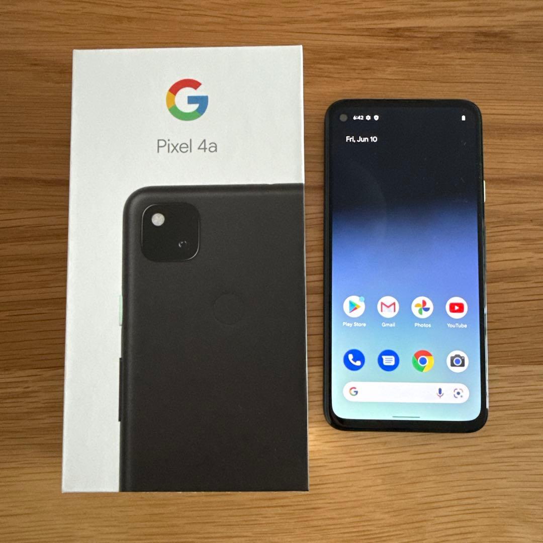 【美品】Google Pixel 4a 黒 本体 箱、充電ケーブルあり ブラック
