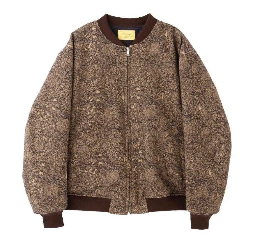 美品SEVEN BY SEVEN プリマロフト刺し子ジャカードブルゾン フルーツ