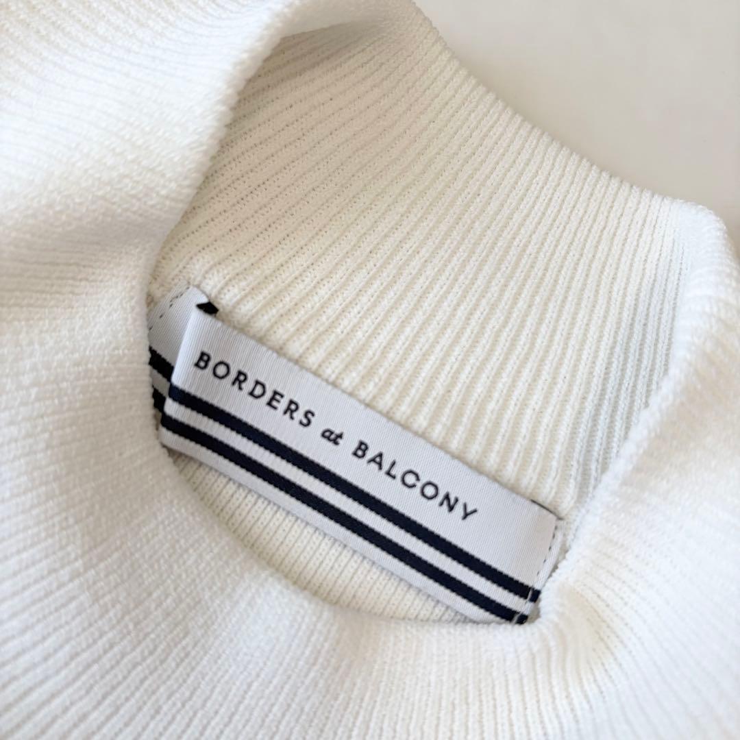 ボーダーズアットバルコニー ニット パール ボーダー レーヨン 美品 38