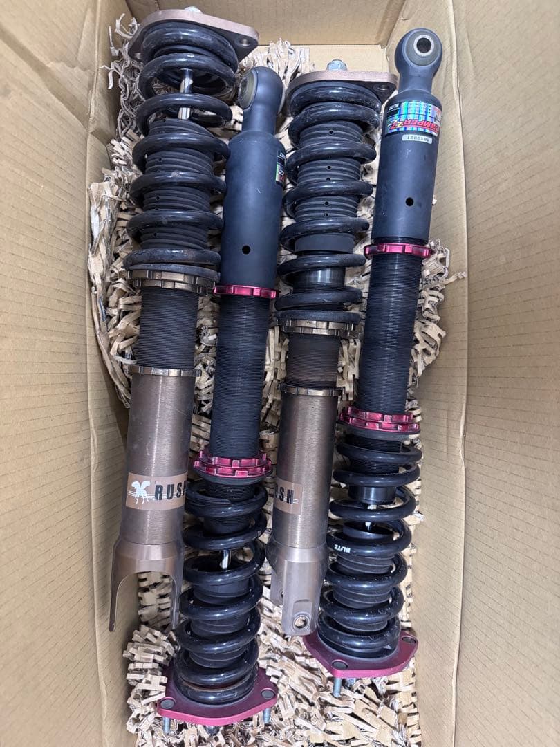 z34 v36 blitz RUSH リア一体式　車高調 4本セット