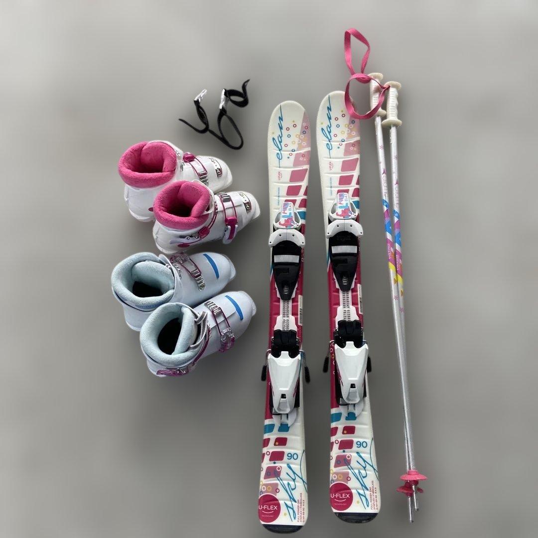 スキー板90cm スキー靴2足セットフルセット