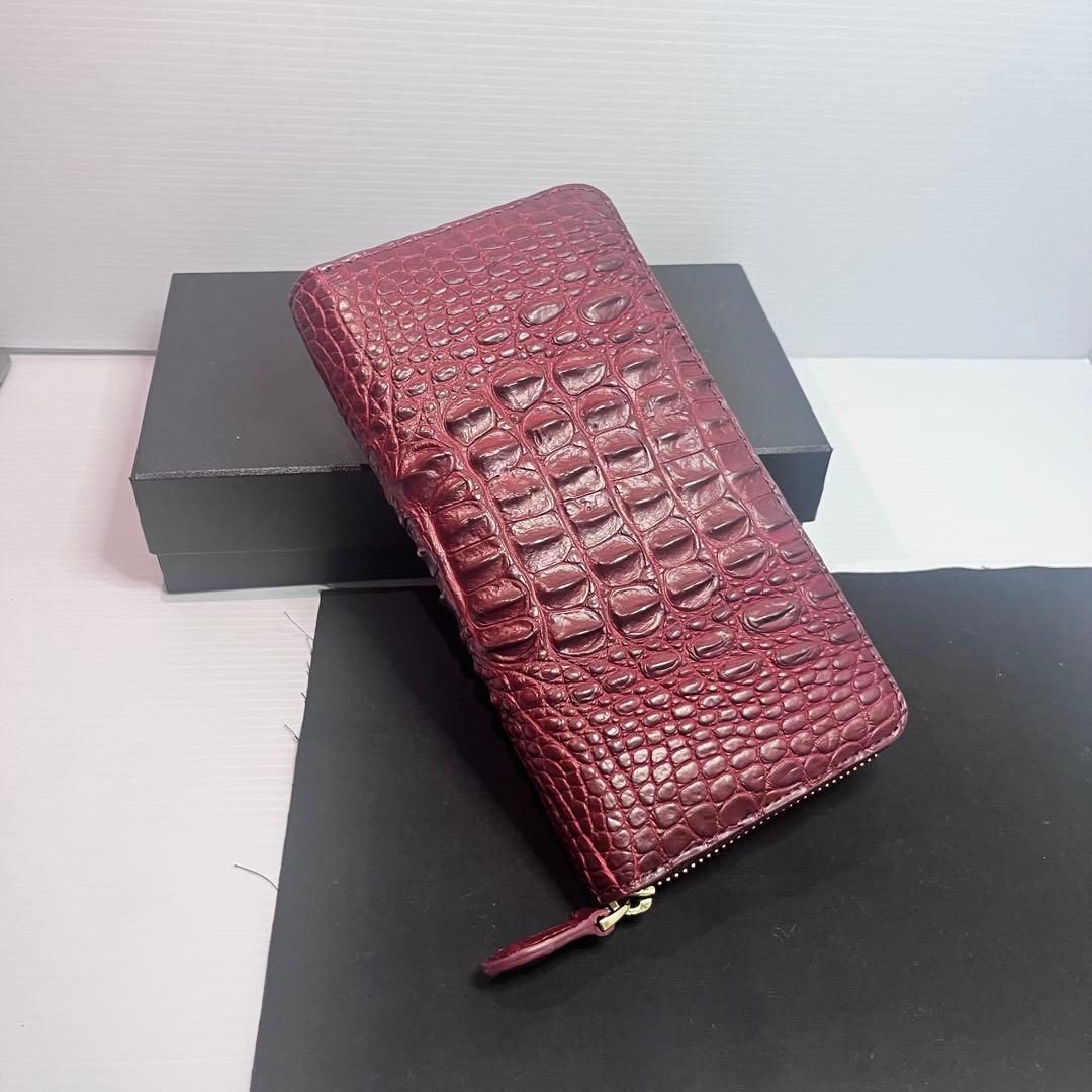 【美品・正規品】新品　長　財布　クロコダイル　鰐　皮　おしゃれ