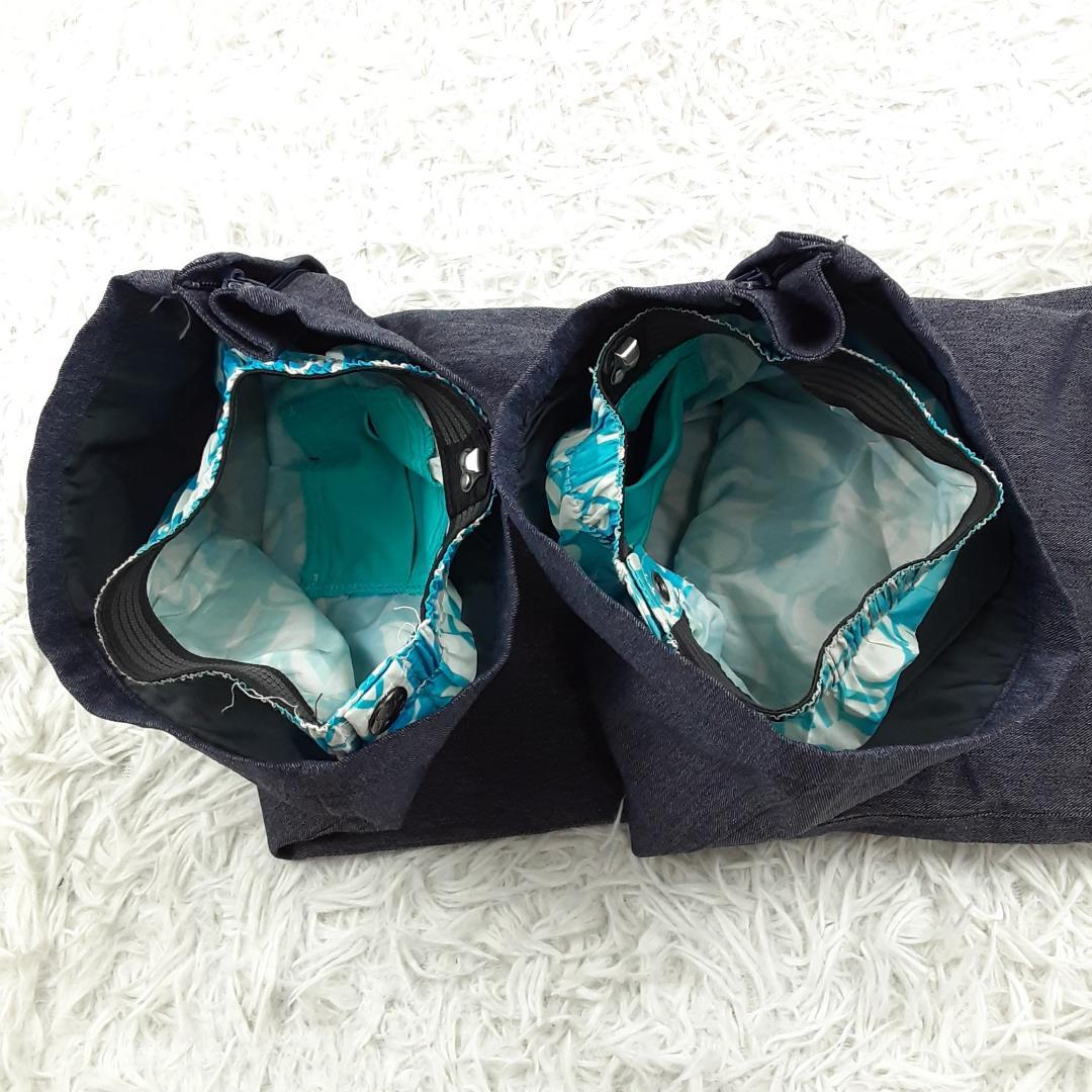 美品◎DC ディーシー ROXY ロキシー スノーウェアセットアップ スノボ 青