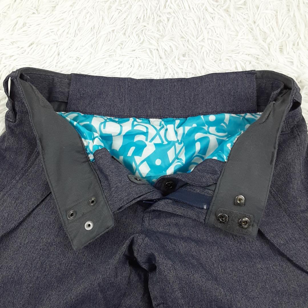 美品◎DC ディーシー ROXY ロキシー スノーウェアセットアップ スノボ 青