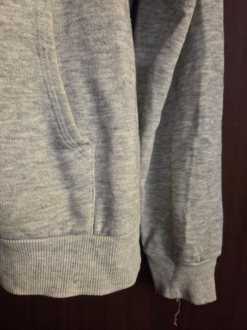 80s　Hanes USA製　ヴィンテージ　パーカー　霜降りグレー M