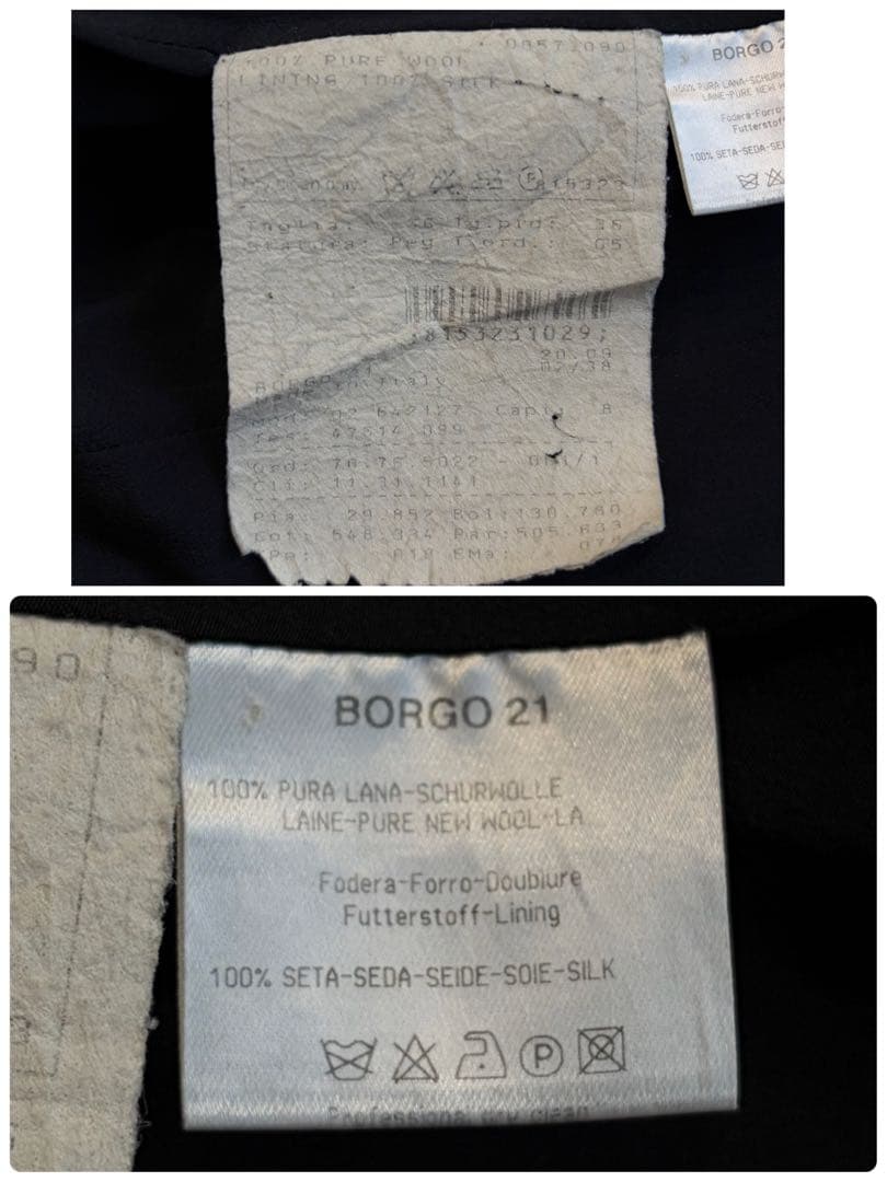 【美品】ジョルジオアルマーニ パンツセットアップ ウール 黒 36 イタリア製