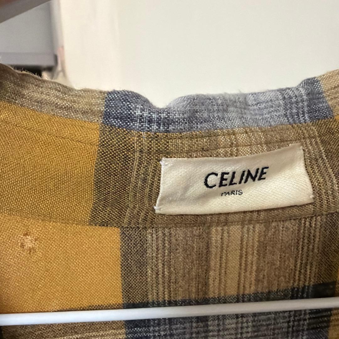 セリーヌ長袖チェックシャツ