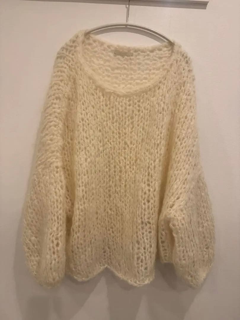 Plage HAND KNIT ジャンボタム プルオーバー　アイボリー　美品