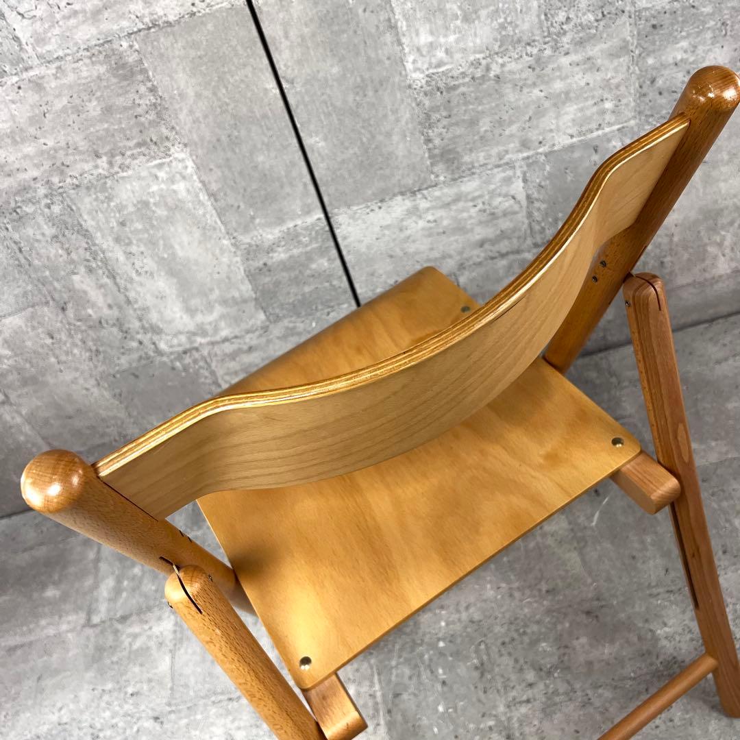 廃盤 無印良品 折りたたみイス 2脚セット 天然木 ブナ材 チェア　良品計画