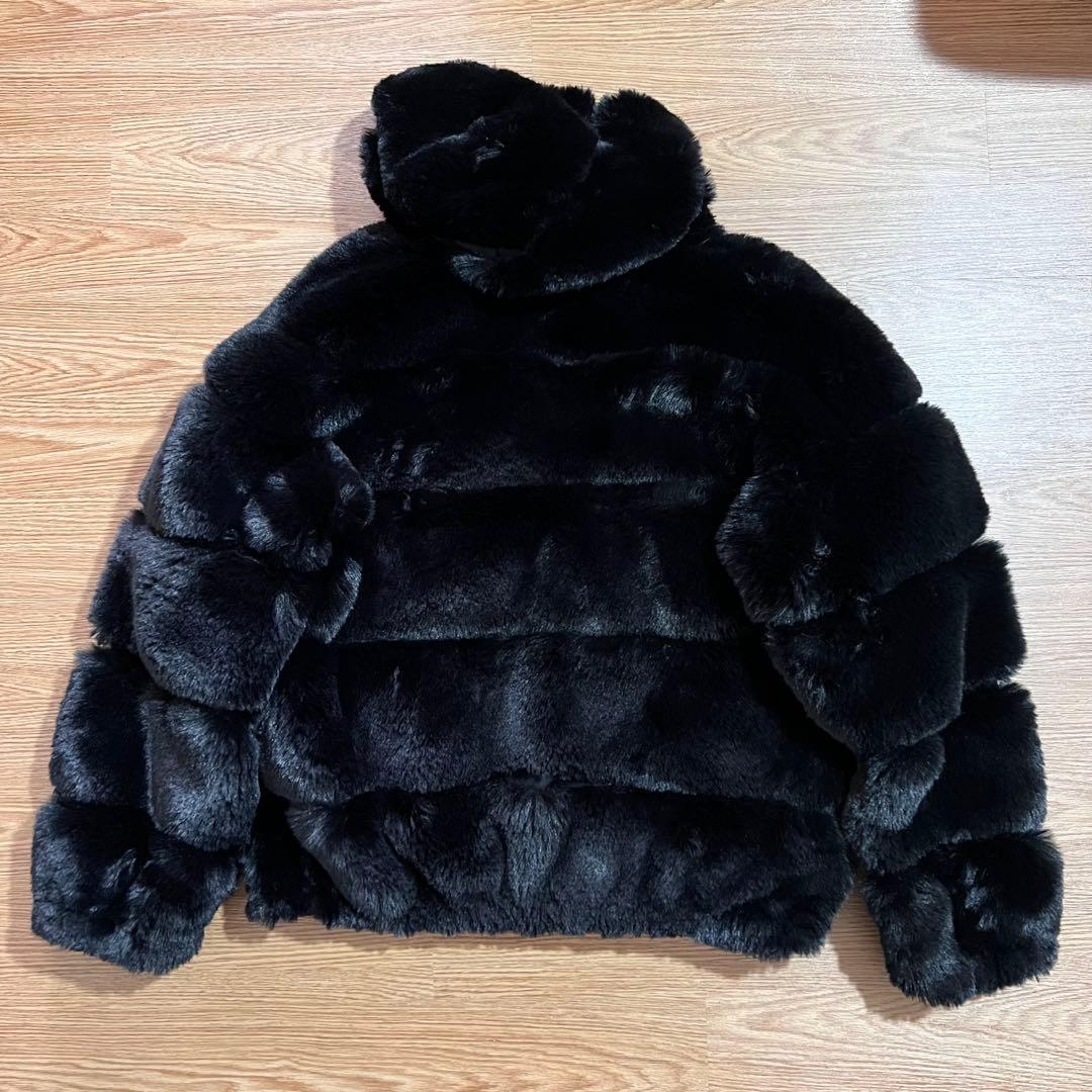 supreme × wtaps faux fur hooded jacket L