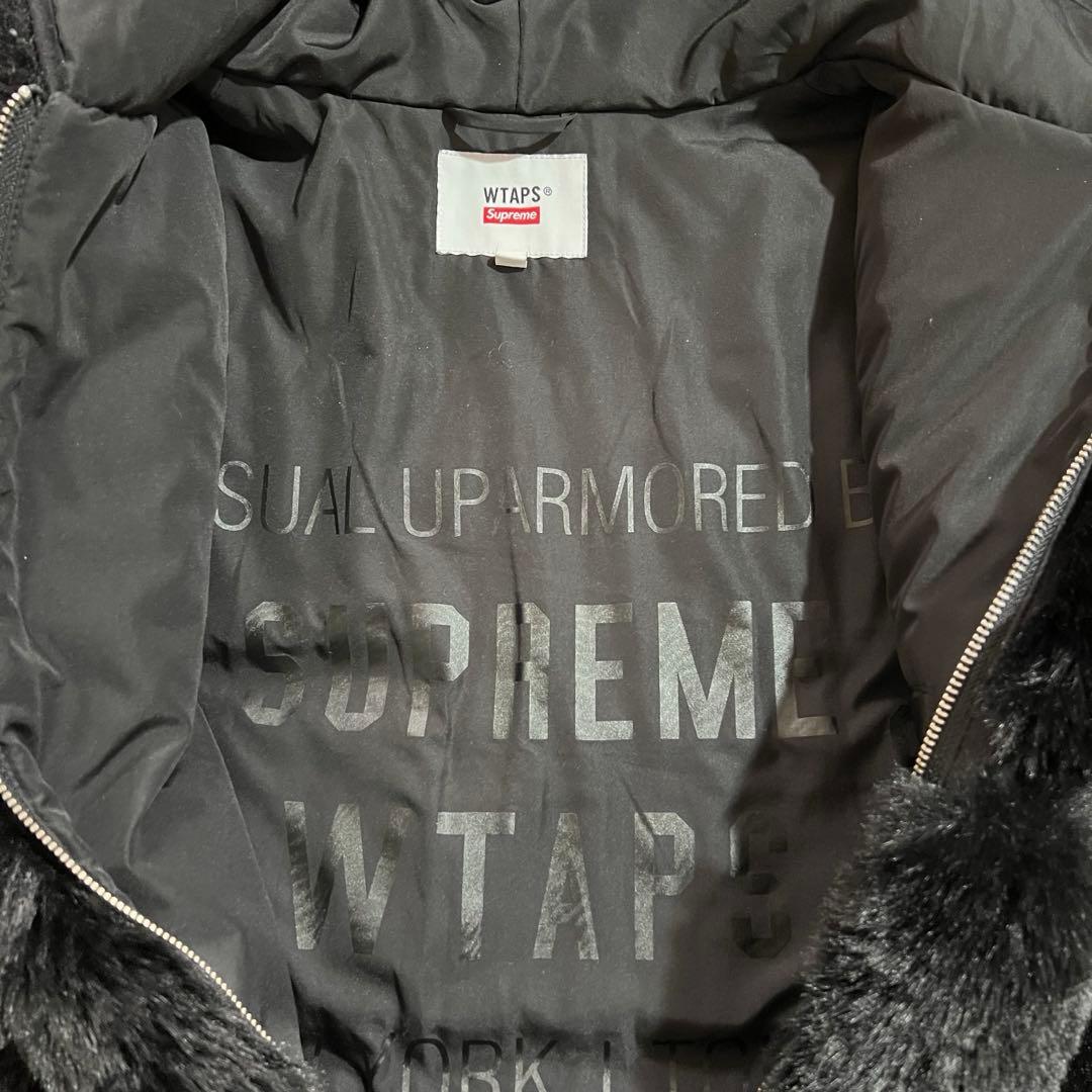 supreme × wtaps faux fur hooded jacket L