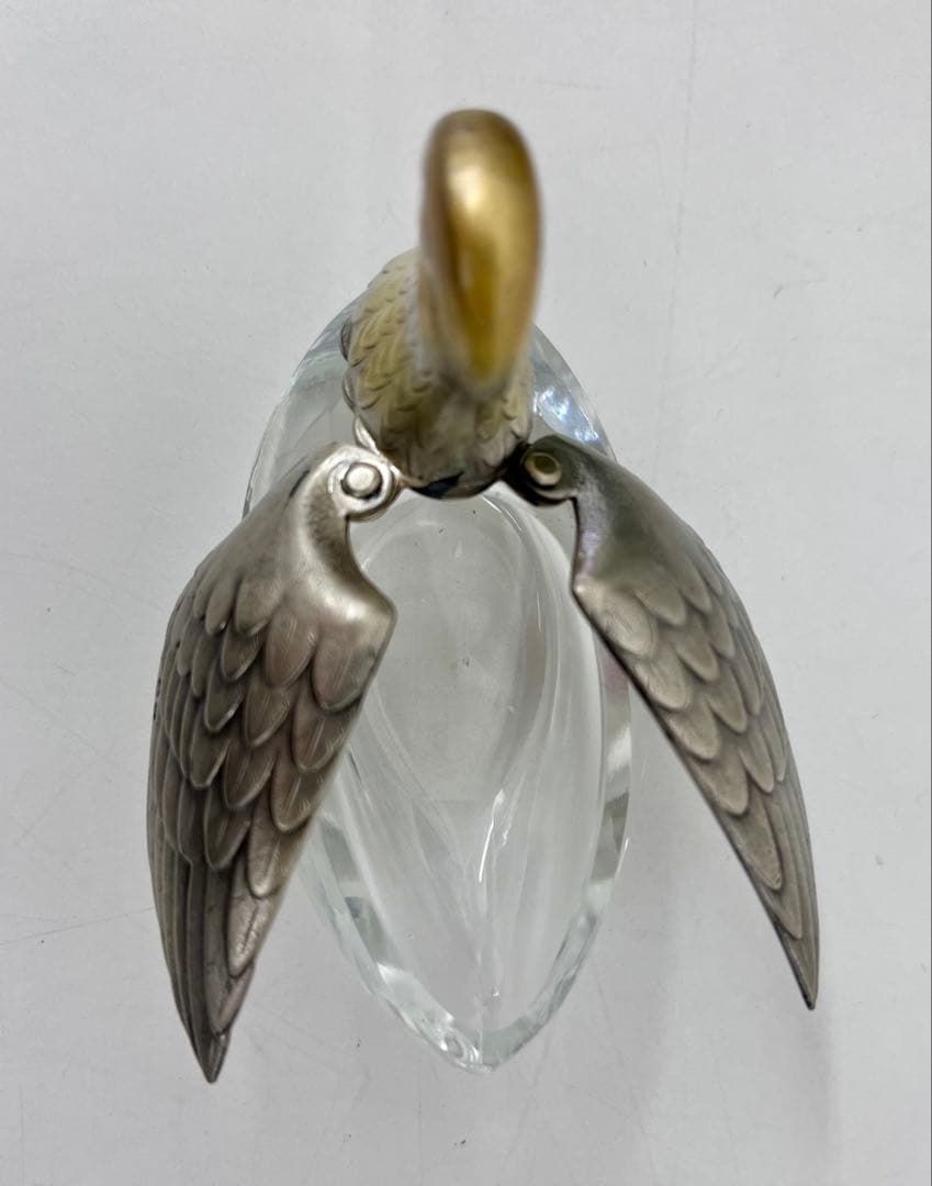 再値下げ！【中古品】銀製 オシドリの置物／専用ケース