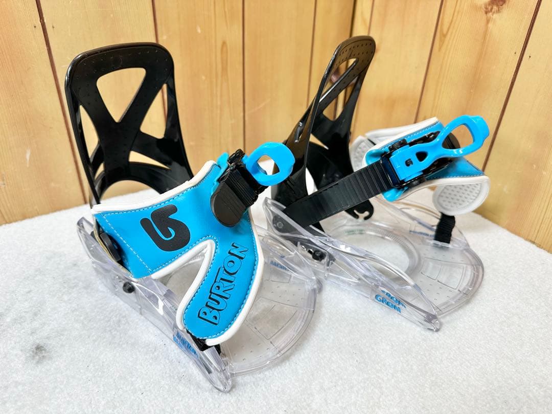 良品 BURTON バートン GROM スノボ ビンディング キッズ ブルー
