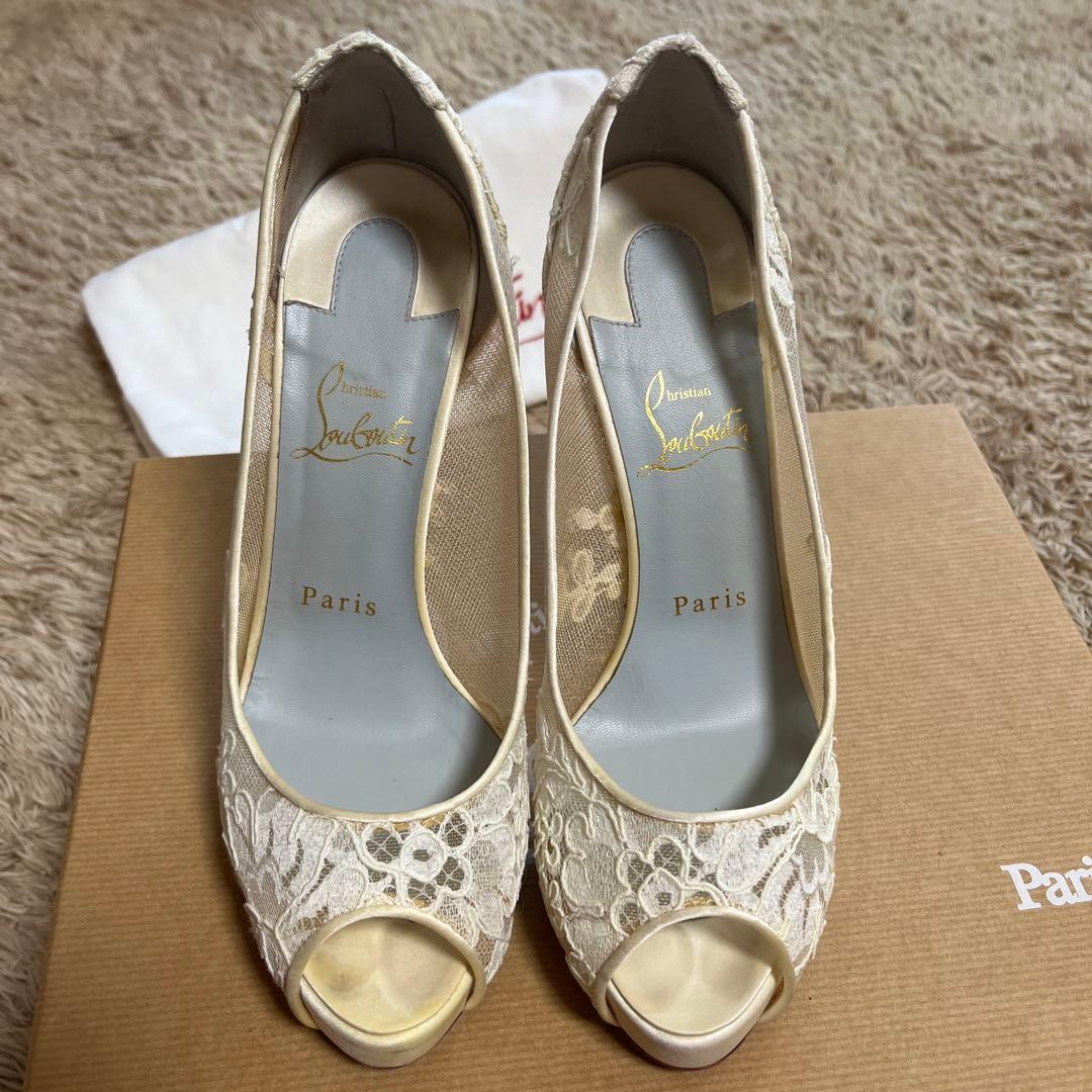 ルブタン　オープントゥ　パンプス　37