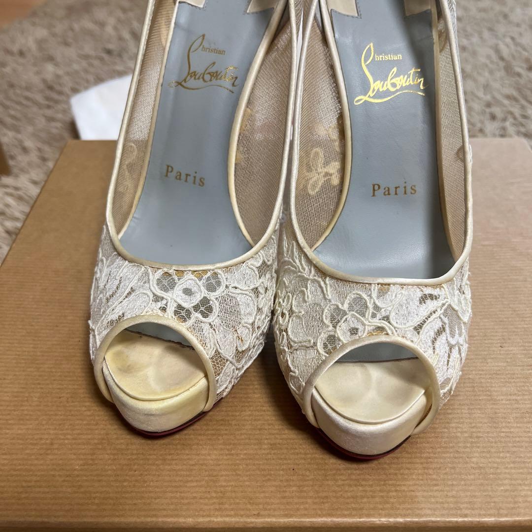 ルブタン　オープントゥ　パンプス　37