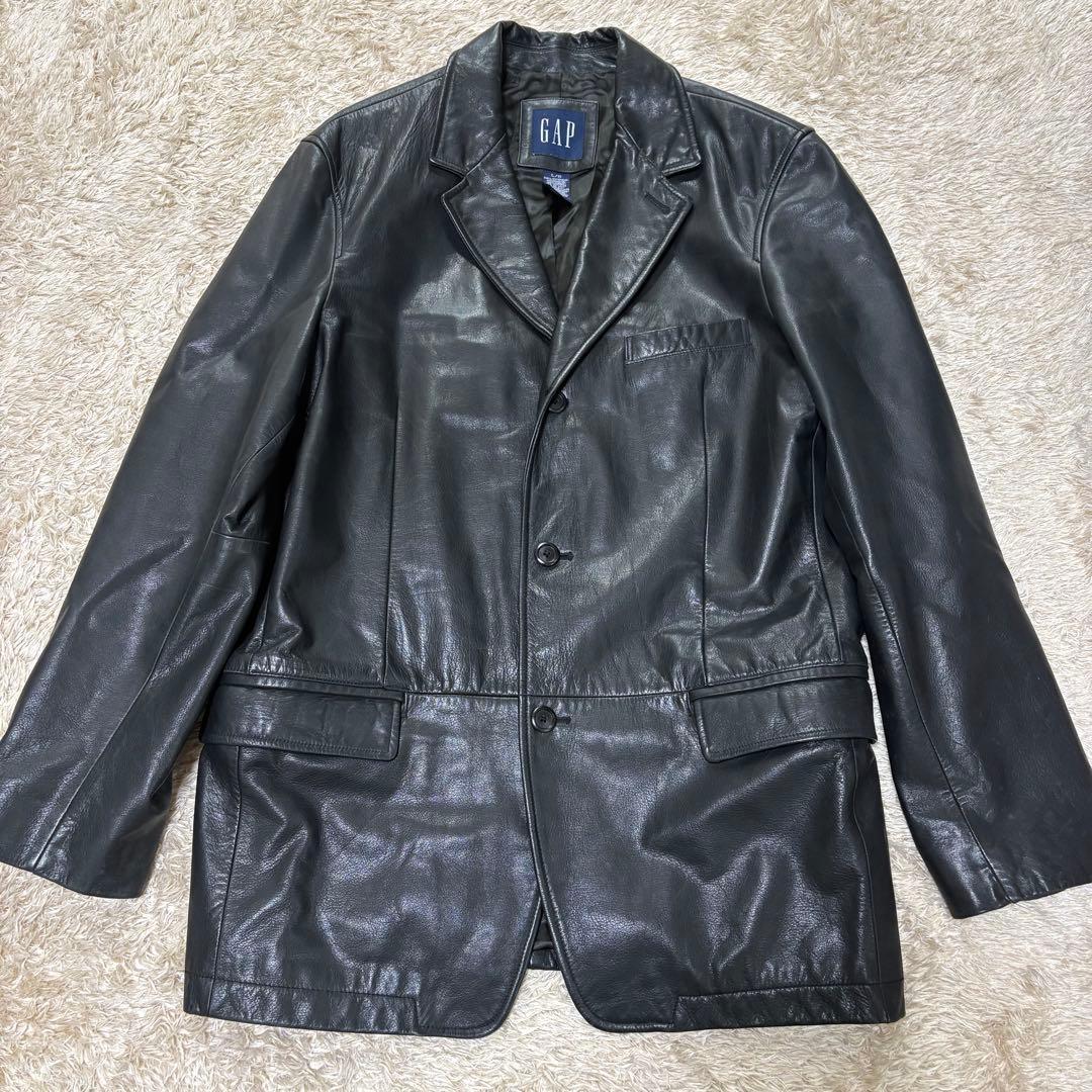 OLD GAP オールドギャップ レザー テーラードジャケット 黒 L