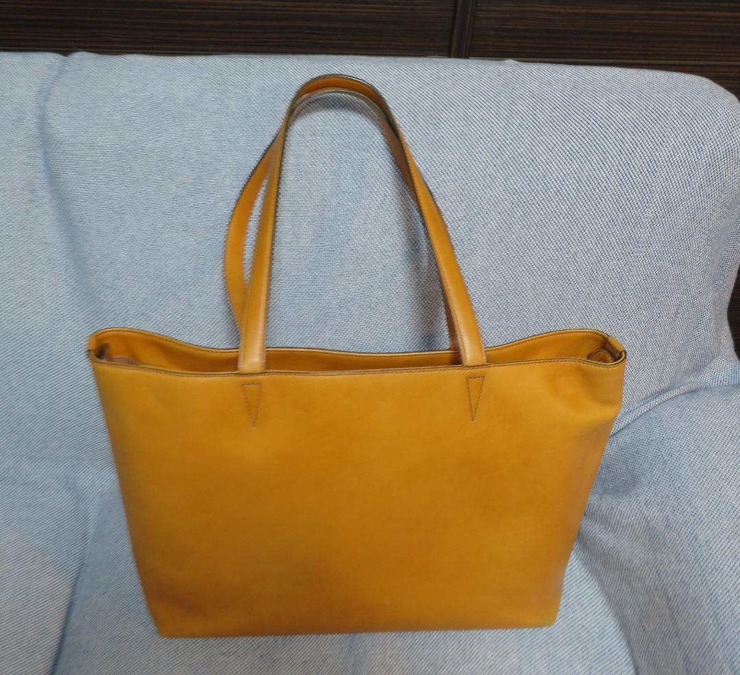 HERGOPŌCH エルゴポック　ワキシングレザー トートバッグ　ブラウン