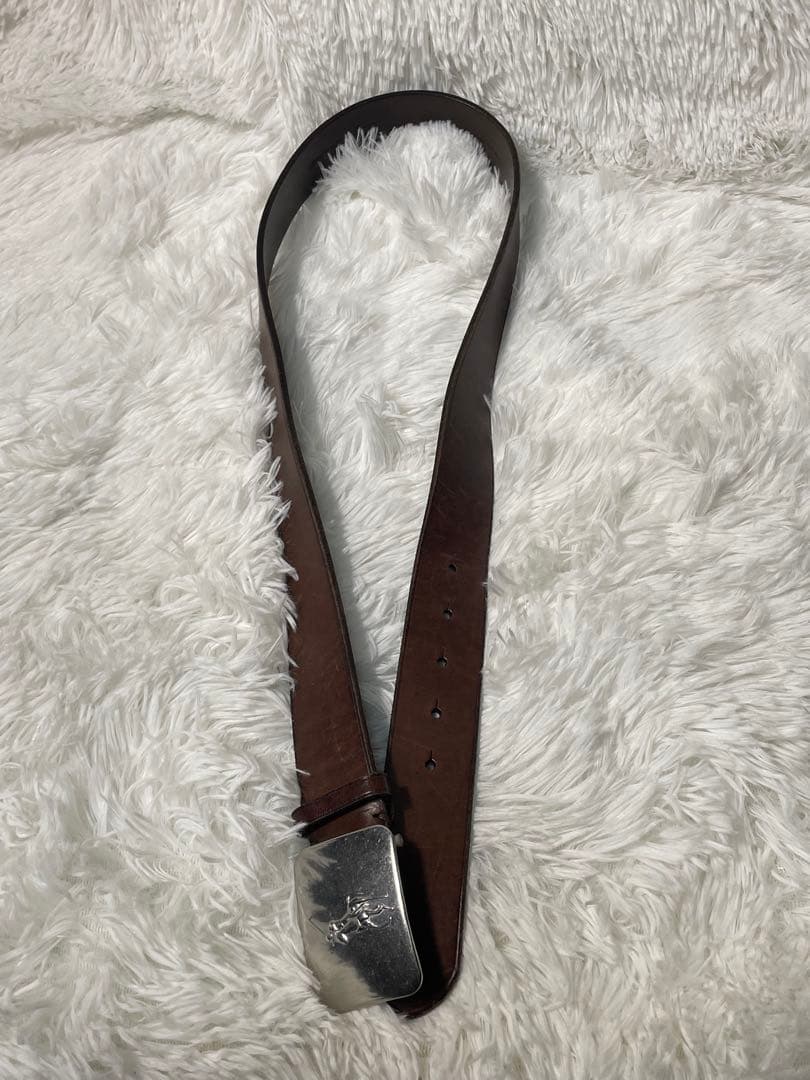 Polo Ralph Lauren 本革 レザーベルト ブラウン　ビッグポニー