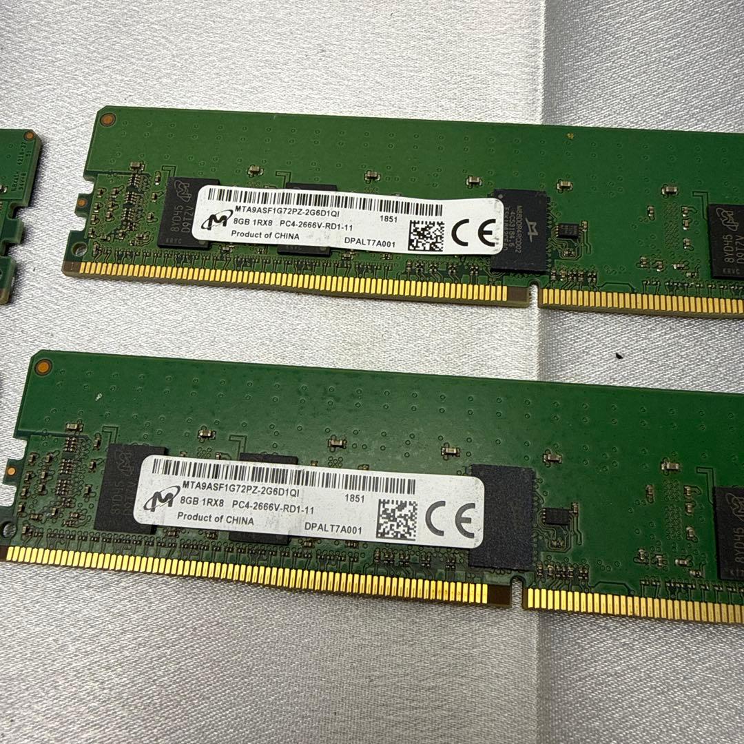 MTA9ASF1G72PZ 8GB DDR4 メモリ 2666
