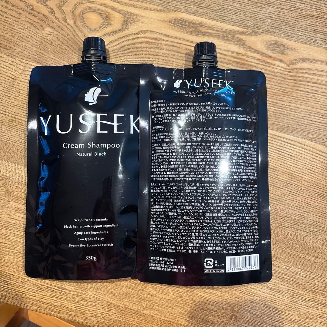 YUSEEK Cream Shampoo Nブラック350g 2個セット