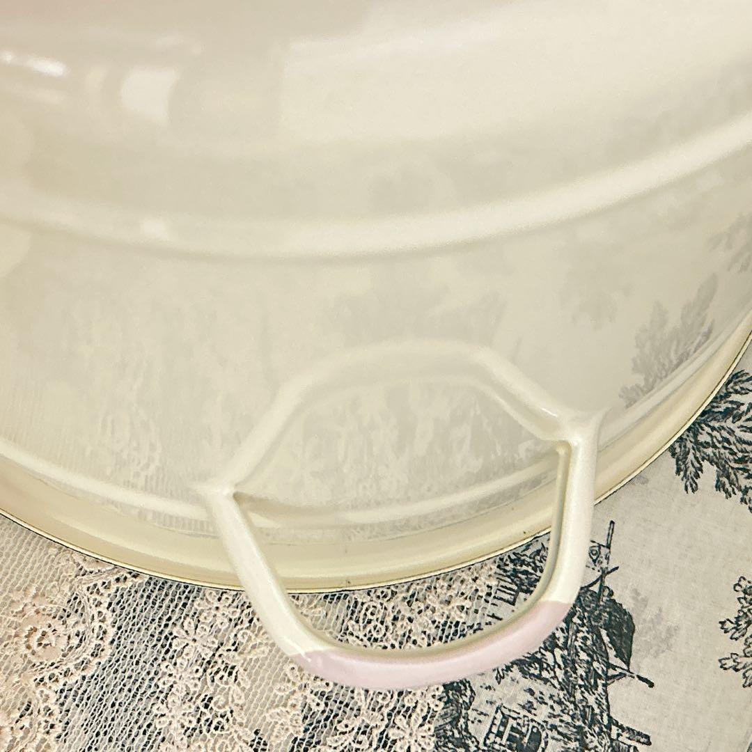 カバー付❣️イマン フローラ ビード入り ライスストッカー imane ホーロー