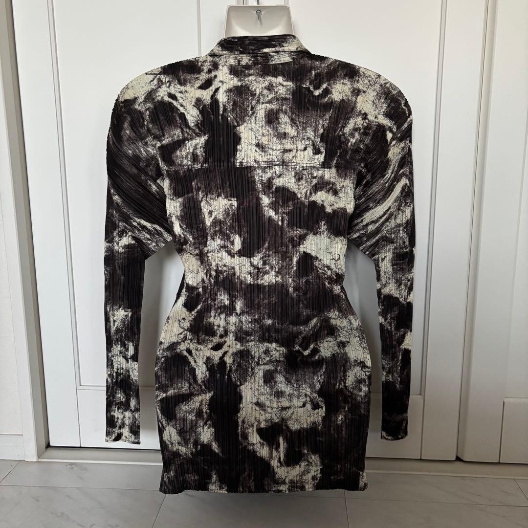 ＊未着用・極美品＊プリーツプリーズ マーブルプリント トラッカージャケット 3