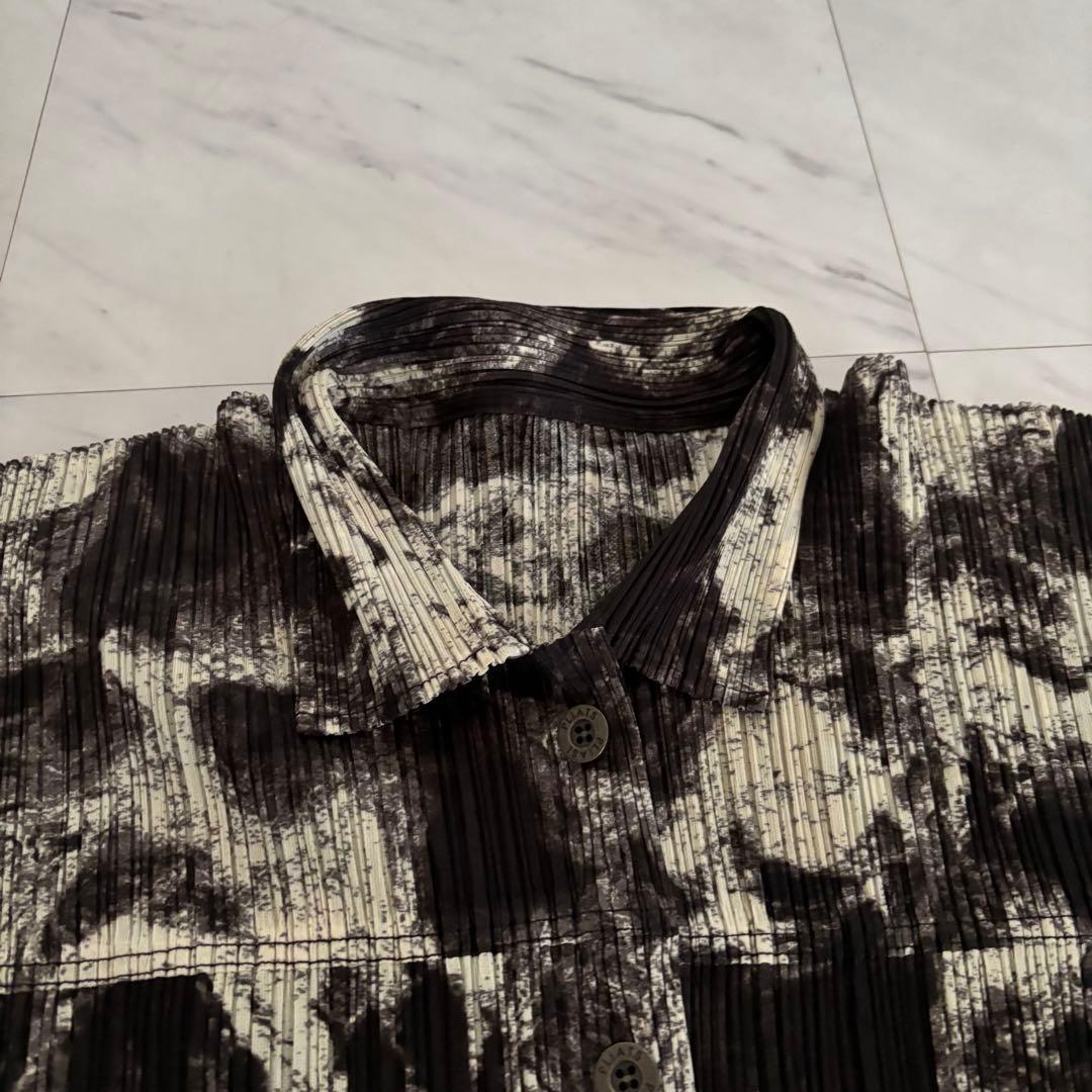 ＊未着用・極美品＊プリーツプリーズ マーブルプリント トラッカージャケット 3