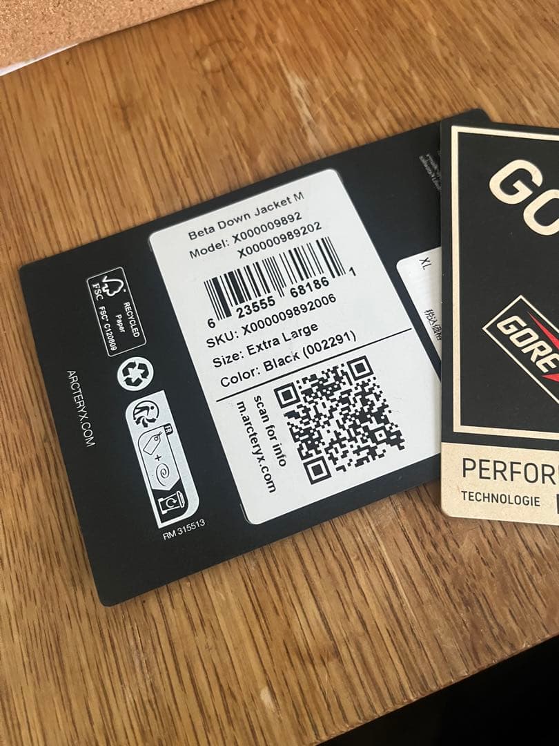 ジャケット・アウター ARC'TERYX BETA DOWN JACKET SIZE/XL