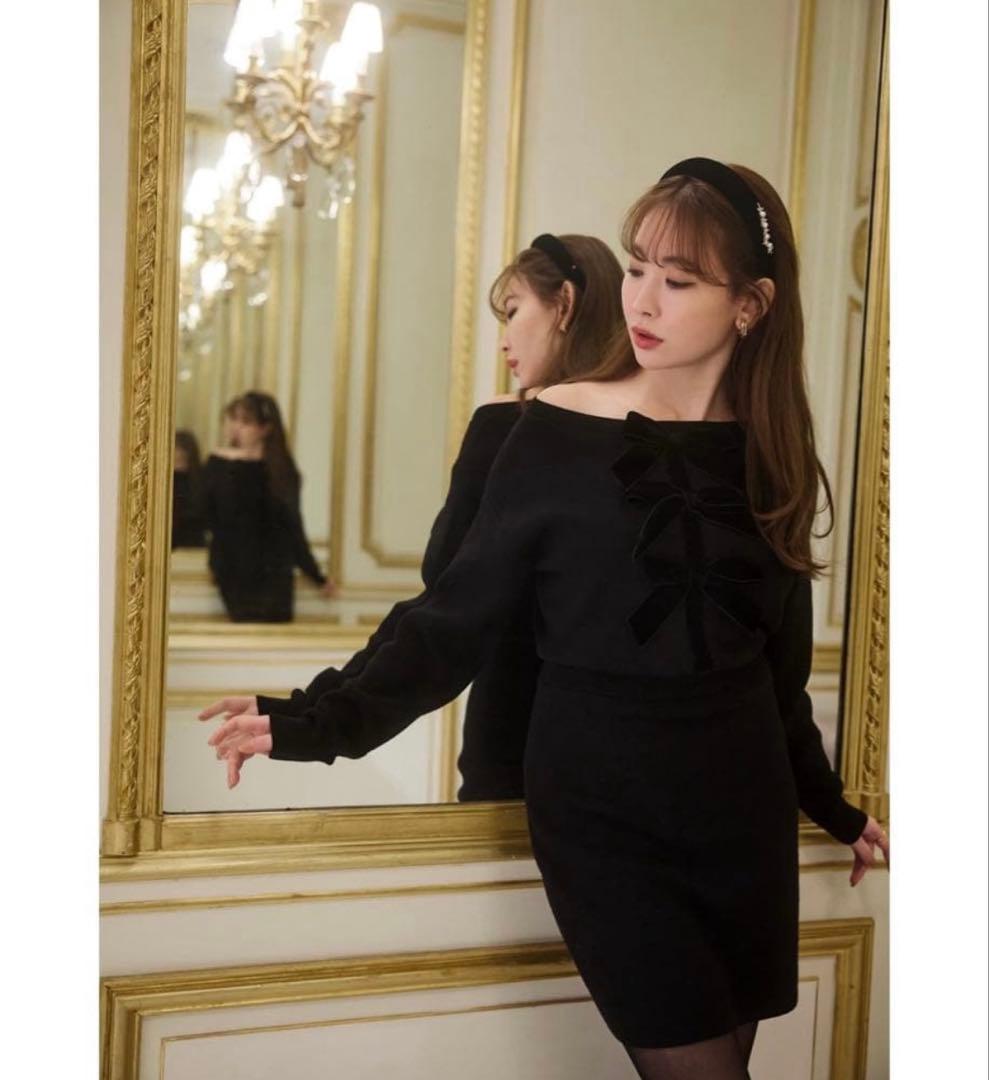 ワンピース herlipto Simone Knit Mini Dress M