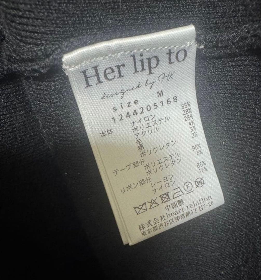 ワンピース herlipto Simone Knit Mini Dress M