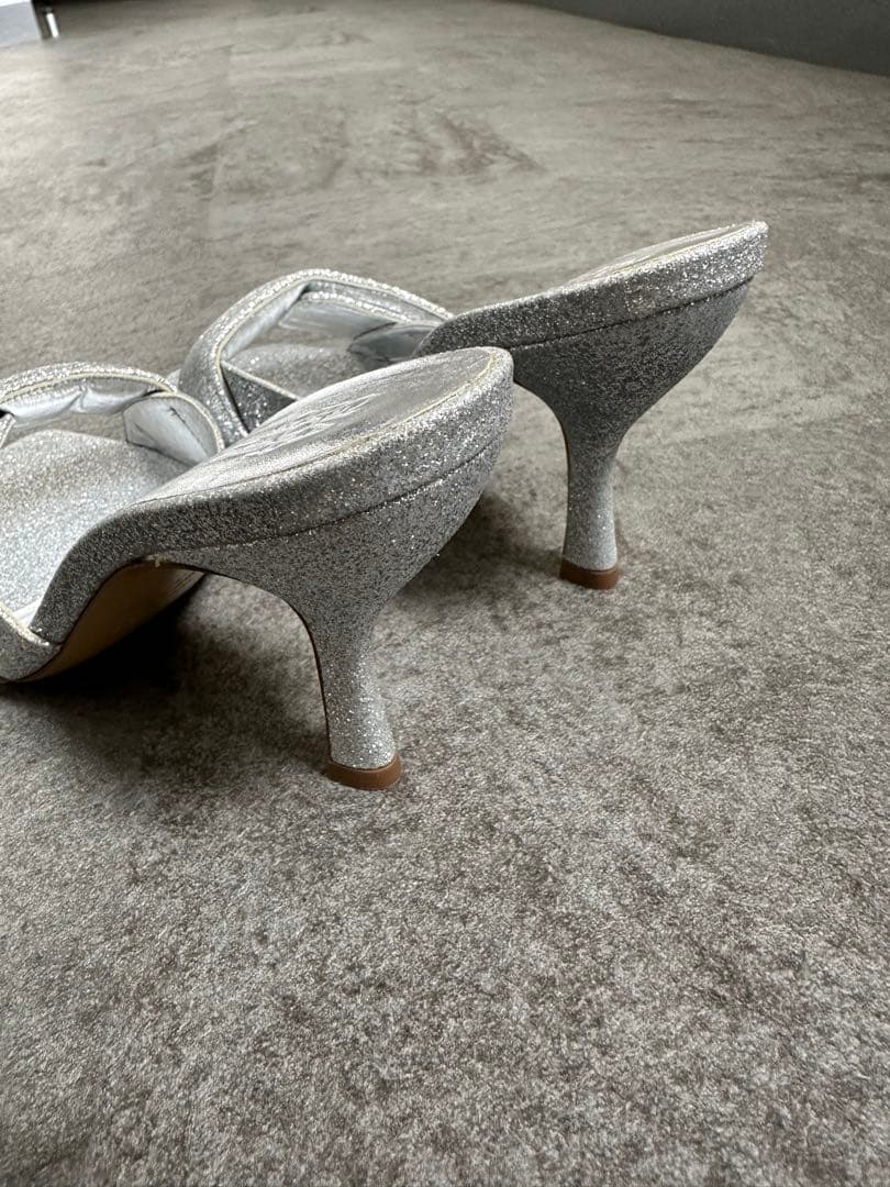 【GIA BORGHINI（ジア・ボルギーニ）】シルバー サンダル 5cmヒール