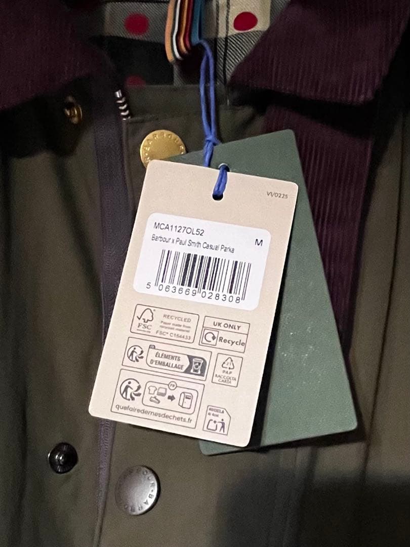 s*5様 日本未発売　\"Paul Smith Loves Barbour\" M