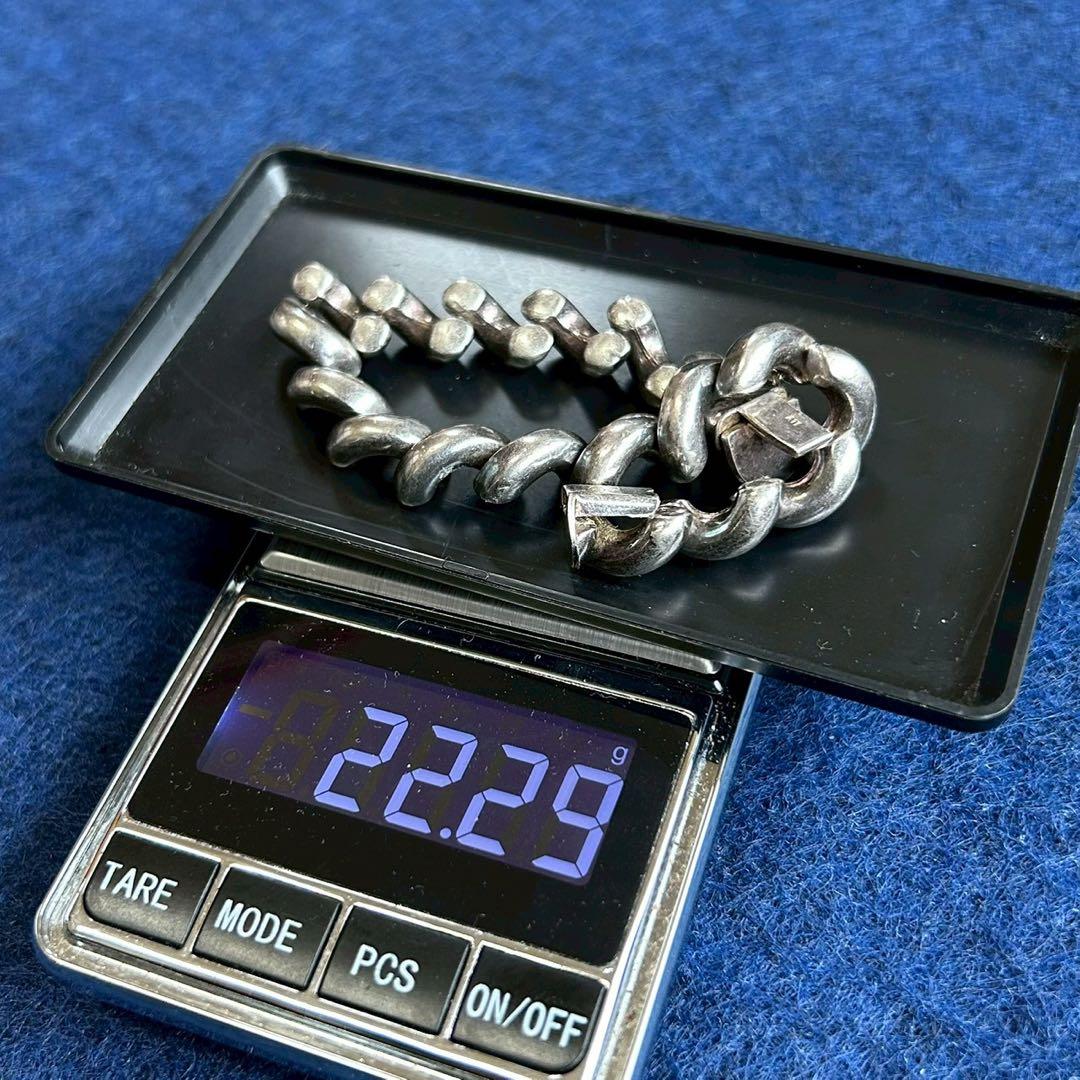 ATI社 イタリア製 90s ツイスト チェーン ブレスレット シルバー925