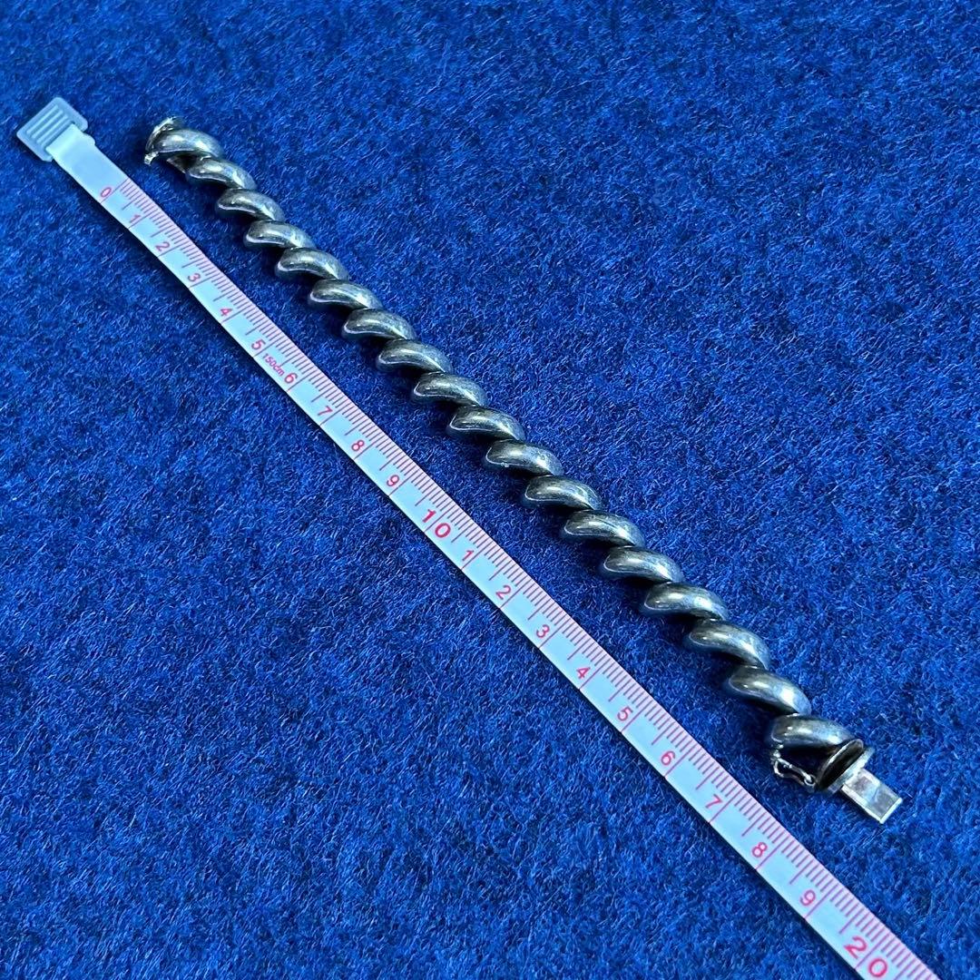 ATI社 イタリア製 90s ツイスト チェーン ブレスレット シルバー925