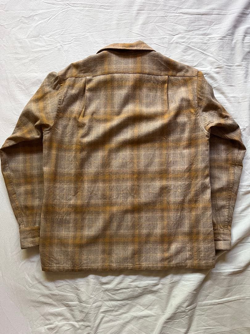 Pendleton 70s ウールオンブレチェックシャツ ブラウン×ベージュ