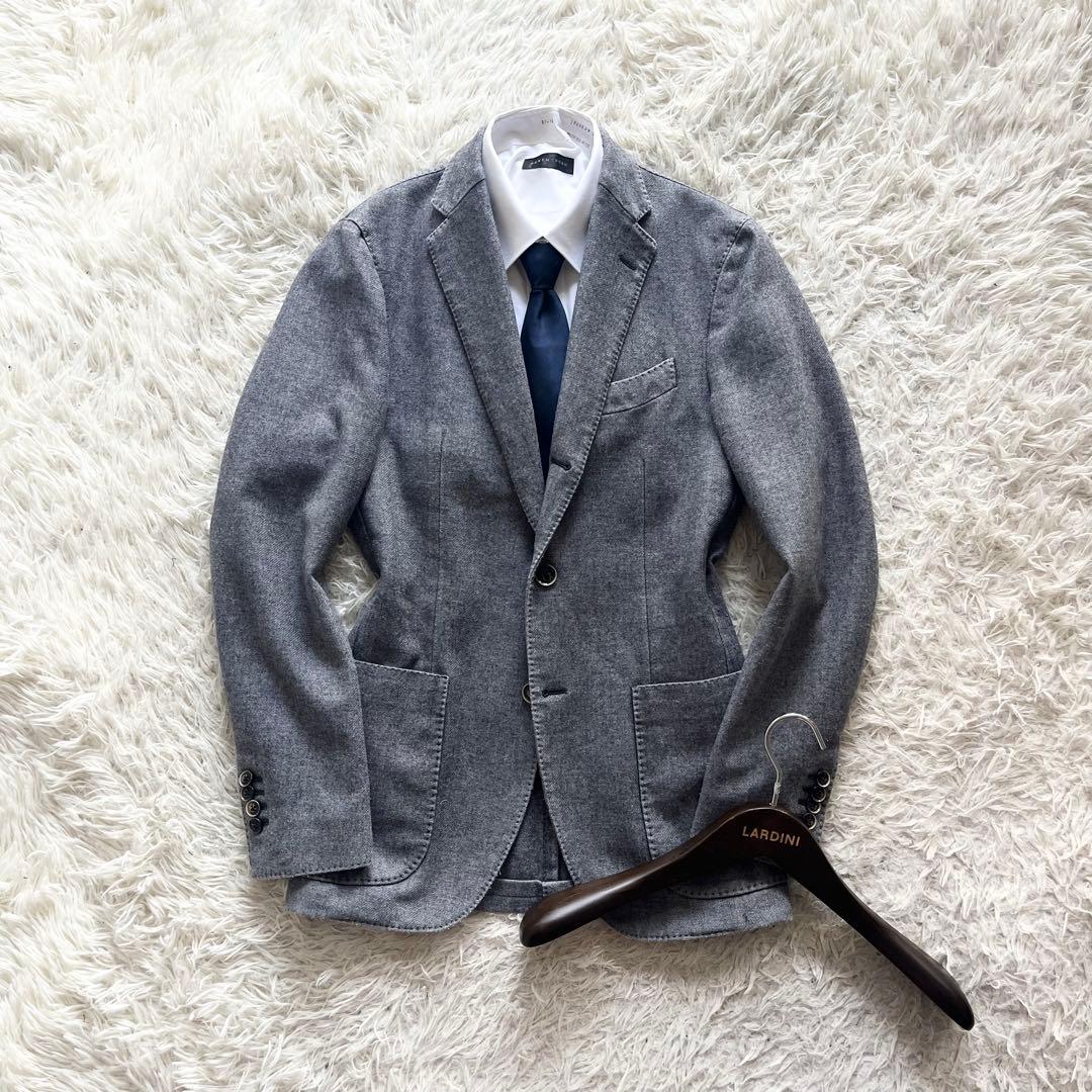 <美品>LARDINI グレー ウール ジャケット サイズ46