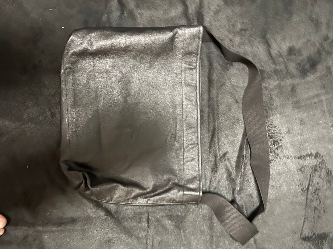 ヨウジヤマモト 牛革 カウレザー ノベルティー トップジップ ショルダーバッグ