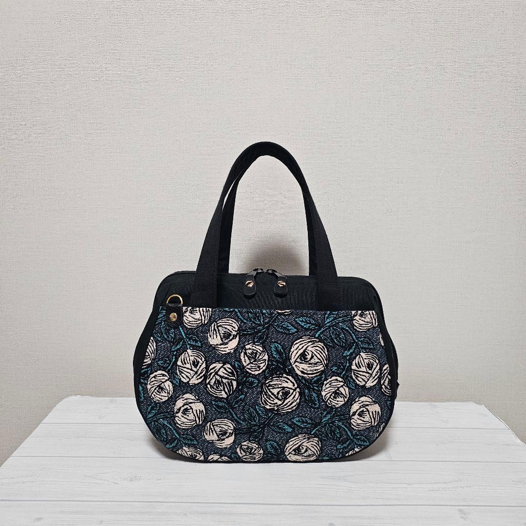 r.ぽってりボストンL rosy ブルーグリーン ミナペルホネン