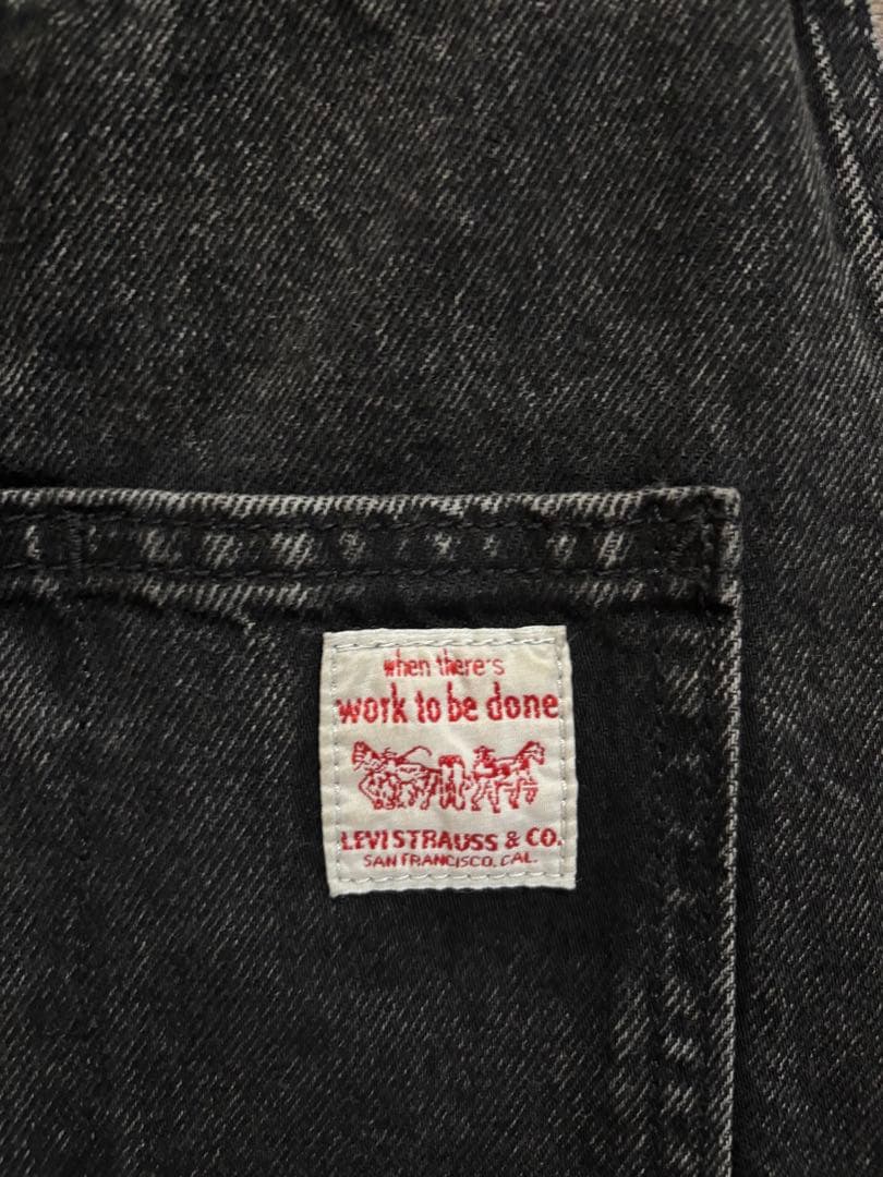 リーバイス オーバーオール　ブラックデニム
