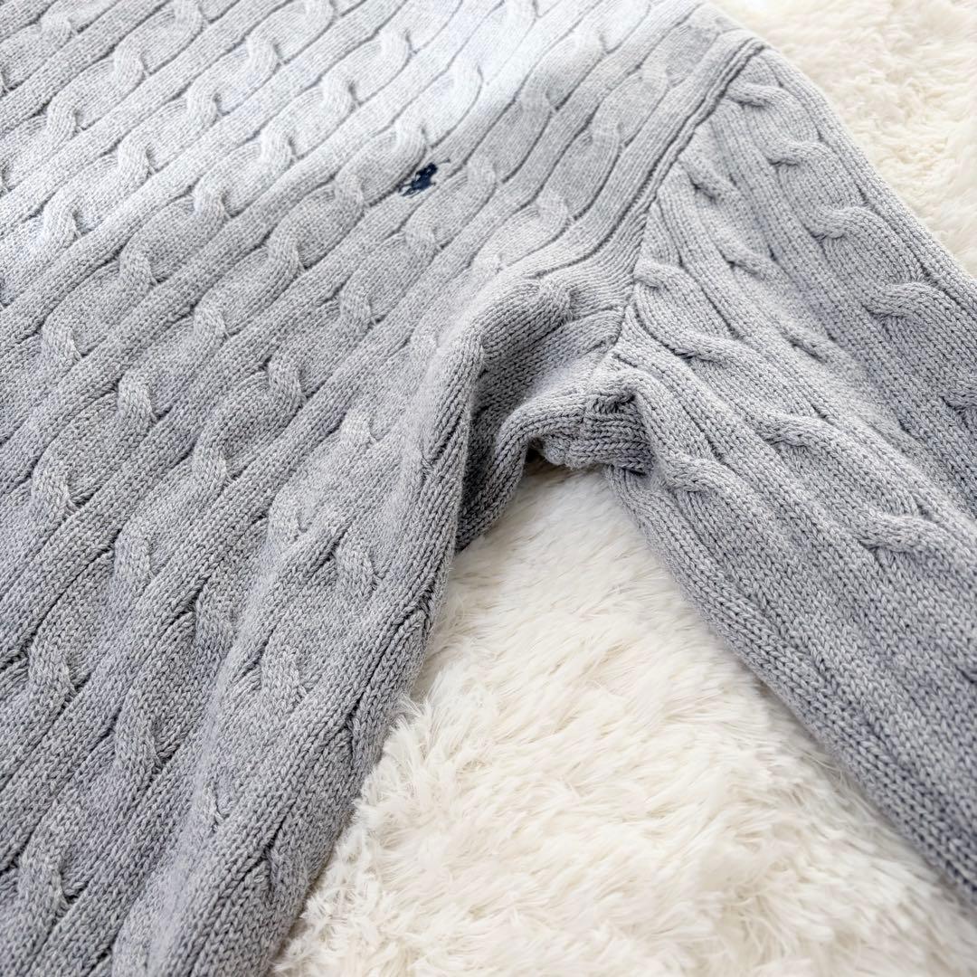 【限定SALE2日間】ポロラルフローレン ケーブルニットグレー