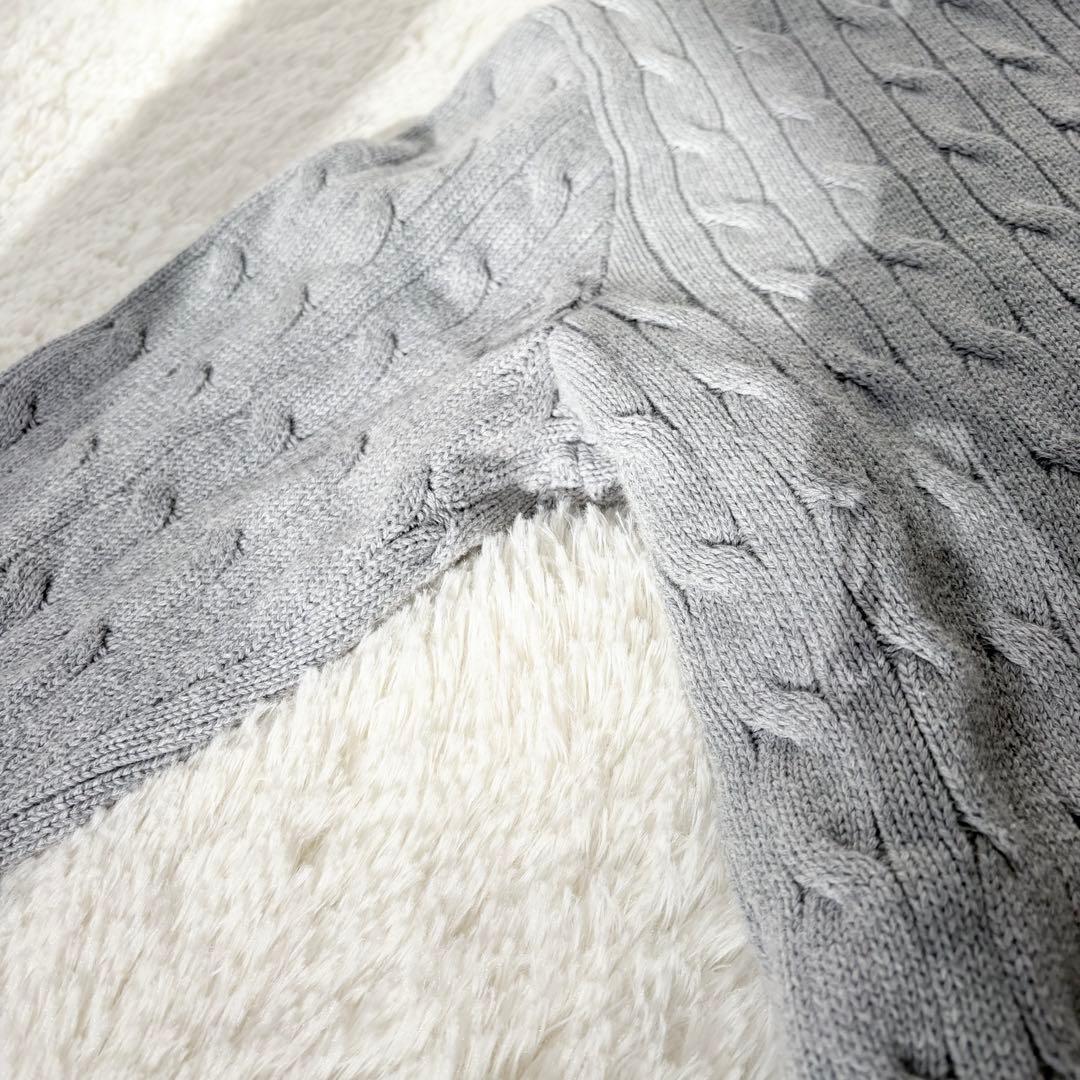 【限定SALE2日間】ポロラルフローレン ケーブルニットグレー