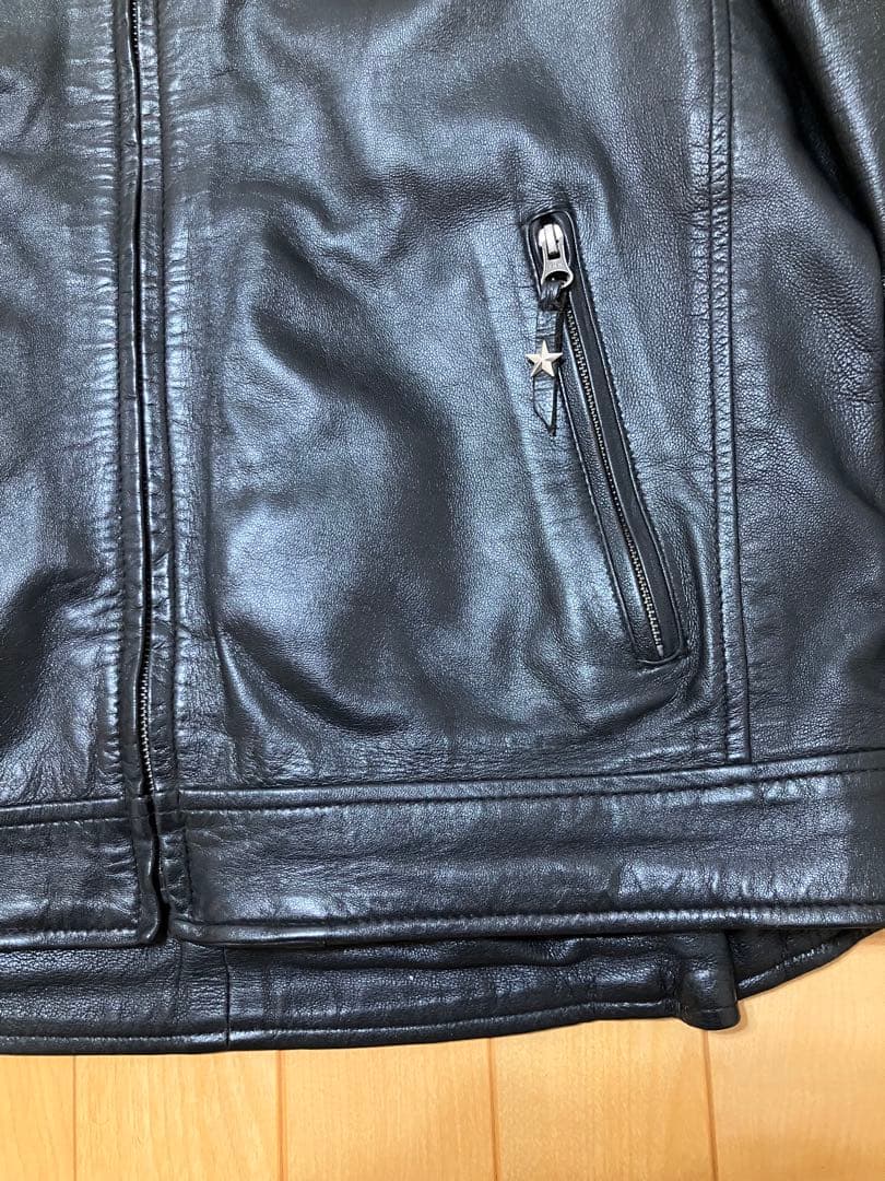f*n様 ブラック　レザーライダースジャケット・プロテクター付き