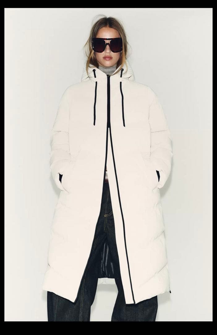 ZARA 完売品　ウィンドプルーフフード付き　パフアノラック