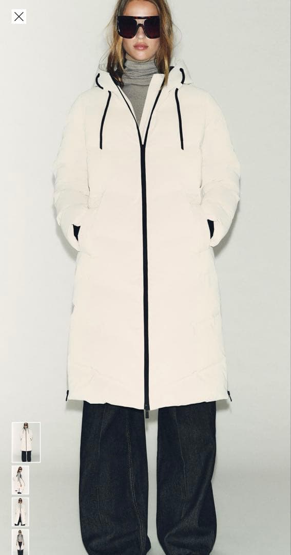 ZARA 完売品　ウィンドプルーフフード付き　パフアノラック