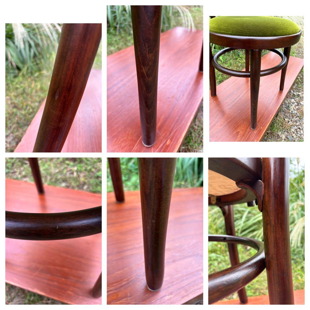 希少品　IDF太田長　曲木チェア　グリーンベルベット　ベントウッドチェア