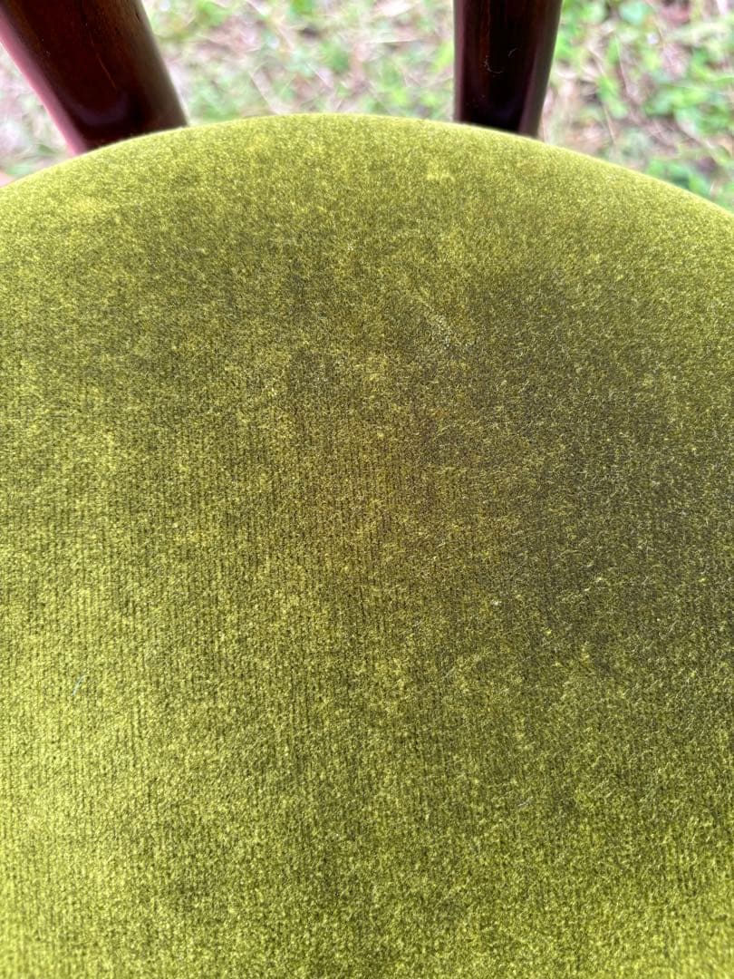 希少品　IDF太田長　曲木チェア　グリーンベルベット　ベントウッドチェア