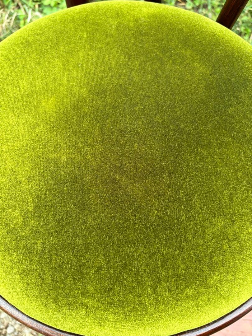 希少品　IDF太田長　曲木チェア　グリーンベルベット　ベントウッドチェア