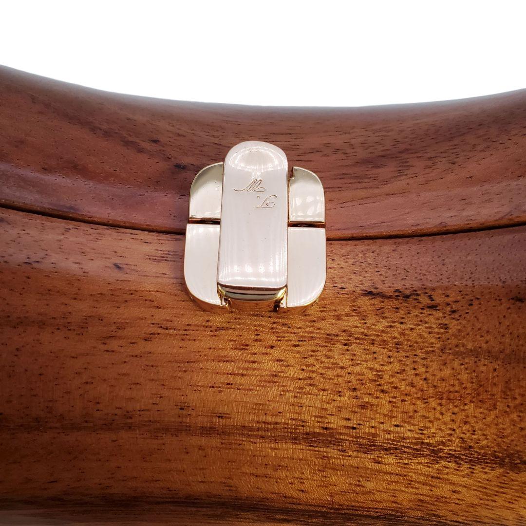 極美品 ティミーウッズ 木製 ハンドバッグ アカシア 天然木 希少 レア